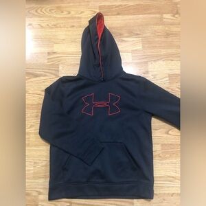 Under Armour Boys Youth Medium Black and Red UA hoodie!